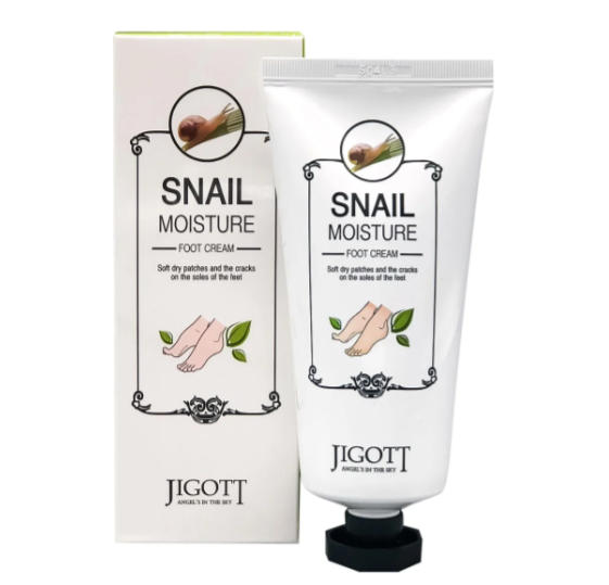 JIGOTT, Увлажняющий крем для ног с улиточным муцином Snail Moisture Foot Cream, 100 мл.