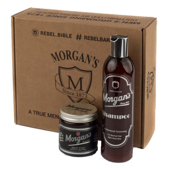 MORGAN`S, Подарочный набор шампунь + глина с кератином для укладки, 1 шт.