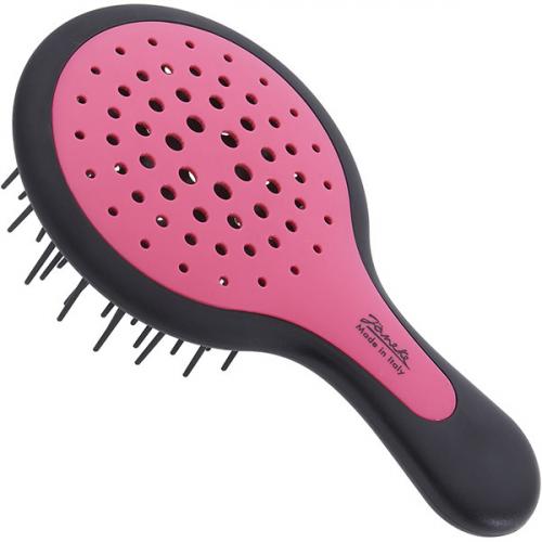 JANEKE, Щетка для волос Superbrush Mini черная с розовым.