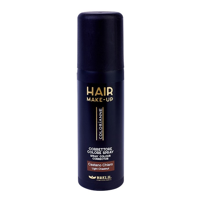 BRELIL, Спрей-макияж для седых волос Hair make-up Light Chestnut, 75 мл.