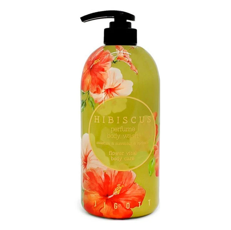 JIGOTT, Парфюмированный гель для душа с гибискусом Hibiscus Perfume Body Wash, 750 мл.