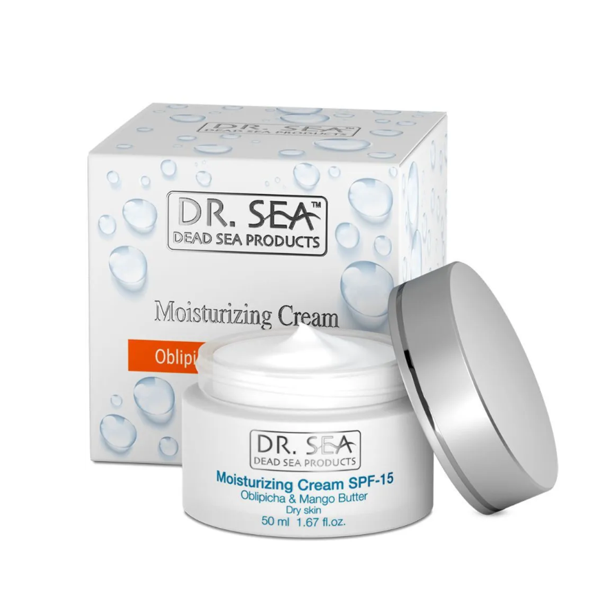 DR.SEA, Увлажняющий крем для лица с маслом облепихи и экстрактом манго SPF 15, 50 мл.