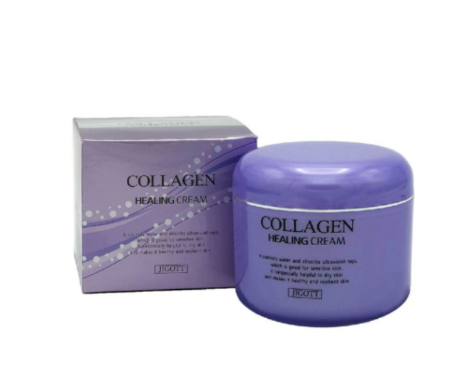 JIGOTT, Питательный ночной крем с коллагеном Collagen Healing Cream, 100 мл.
