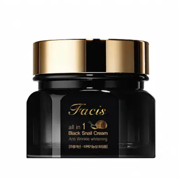 JIGOTT, Крем-эссенция для лица с муцином черной улитки Facis All-In-One Black Snail Cream, 100 мл.