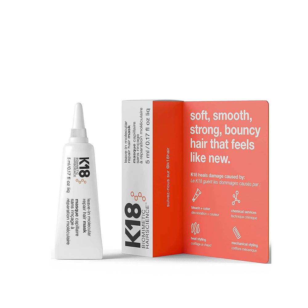 K18, Несмываемая маска для молекулярного восстановления волос Leave-in Molecular Repair Hair Mask, 5 мл.