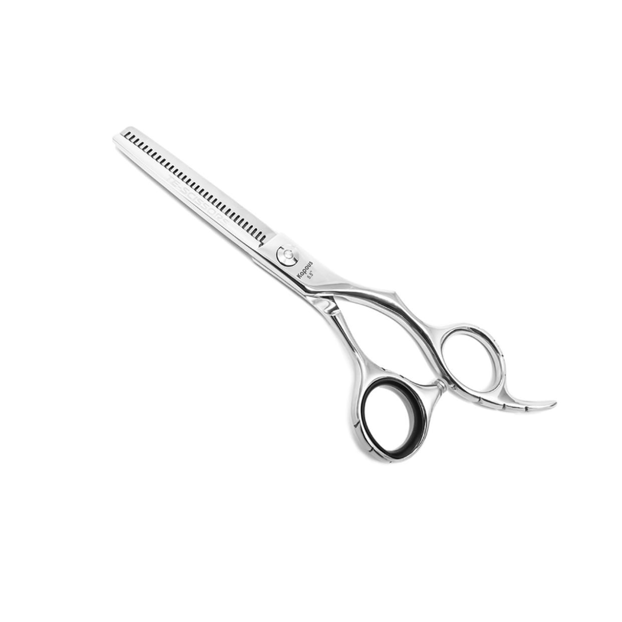 KAPOUS, Ножницы парикмахерские филировочные Te-scissors 5,5 (32 зубца на верхнем полотне), 1 шт.
