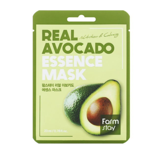Маска для лица тканевая с экстрактом авокадо Real Avocado Essence Mask, 1 шт.