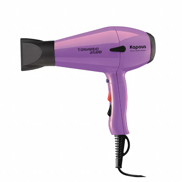 KAPOUS, Профессиональный фен для волос Tornado 2500 Lilac.
