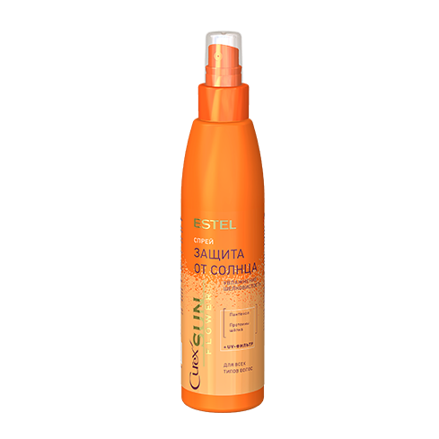 ESTEL, Спрей для волос увлажнение и защита от UV-лучей Curex Sun Flower, 200 мл.