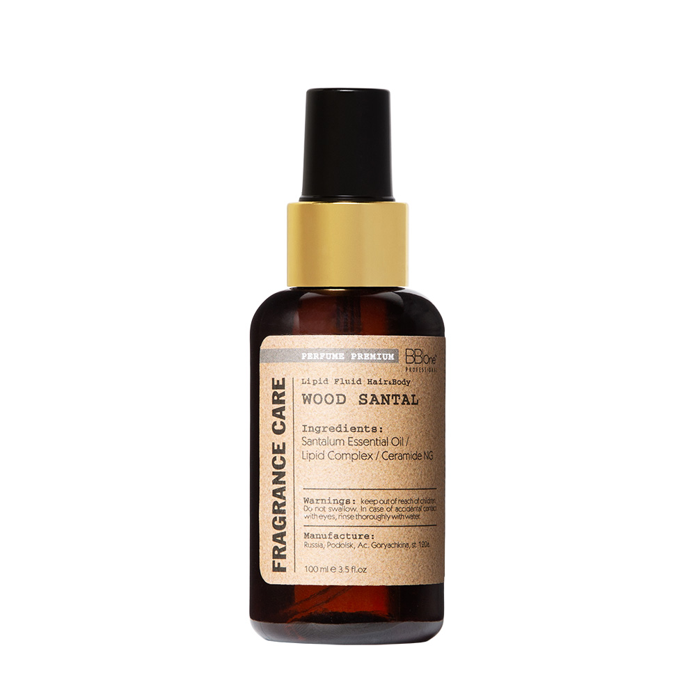 BB ONE, Парфюмированный флюид Lipid Fluid Hair & Body Wood Santal Fragrance Care, 100 мл.