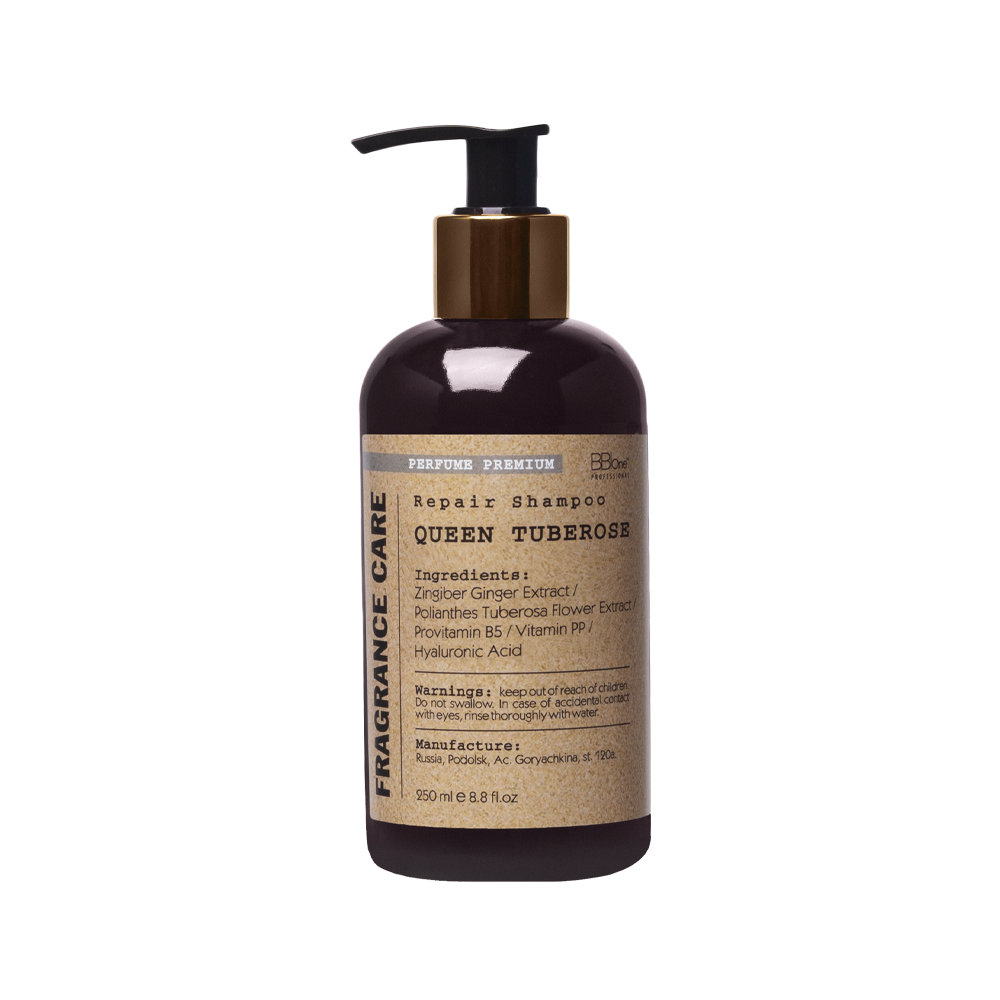BB ONE, Парфюмированный шампунь для волос Repair Shampoo Queen Tuberose Fragrance Care, 250 мл.