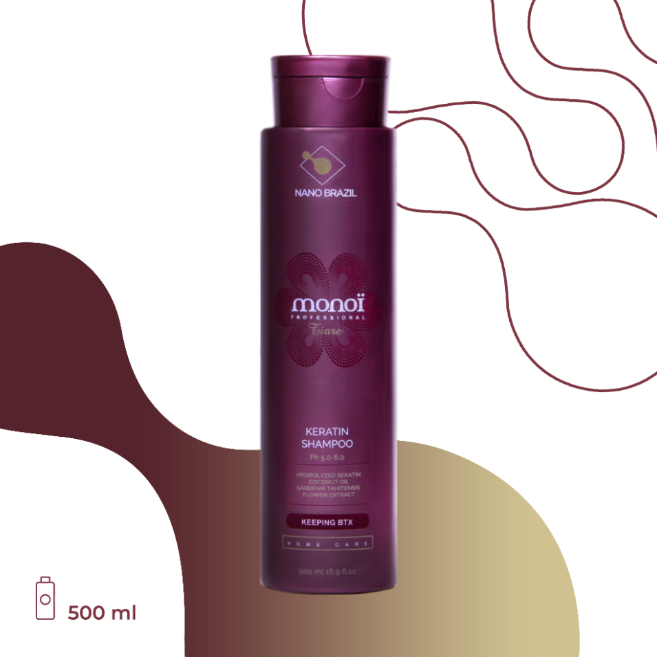 NANO BRAZIL, Шампунь для волос MONOI TIARE Keratin Shampoo Home Care, 500 мл.