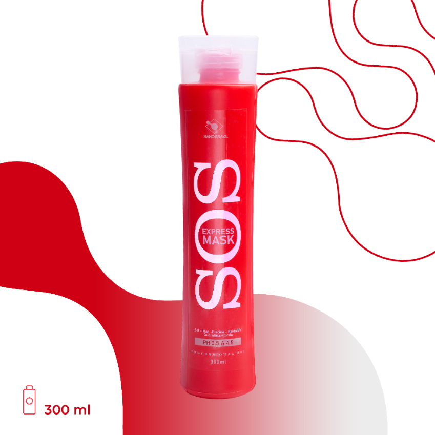 NANO BRAZIL, Маска для волос SOS Express mask Thermo fluid protector, 300 мл.