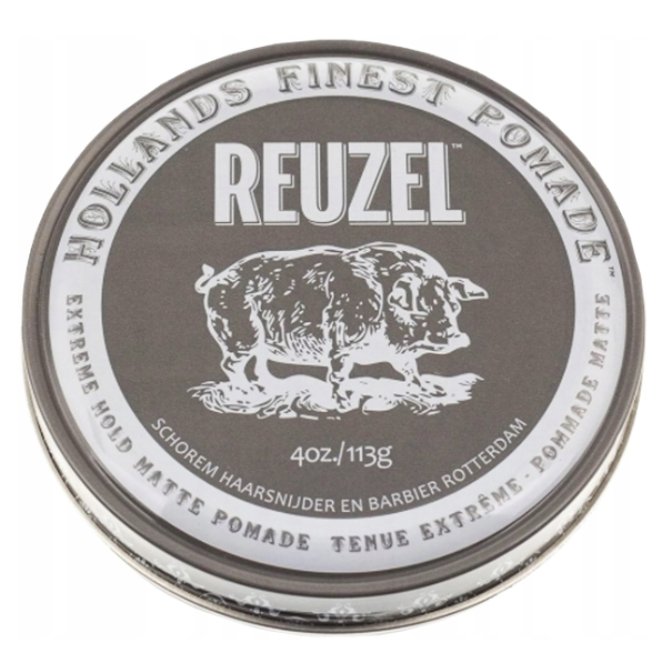 REUZEL, Серая помада экстрасильной фиксации Extreme Hold Matte Pomade Pig, 113 г.