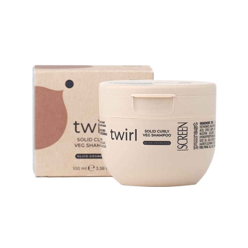 SCREEN, Шампунь для волос Twirl Solid Curly Veg Shampoo, 100 мл.