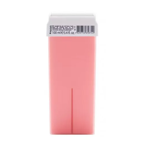 KAPOUS, Жирорастворимый воск розовый с диоксидом титаниума в картридже с широким роликом Depilation, 100 мл.