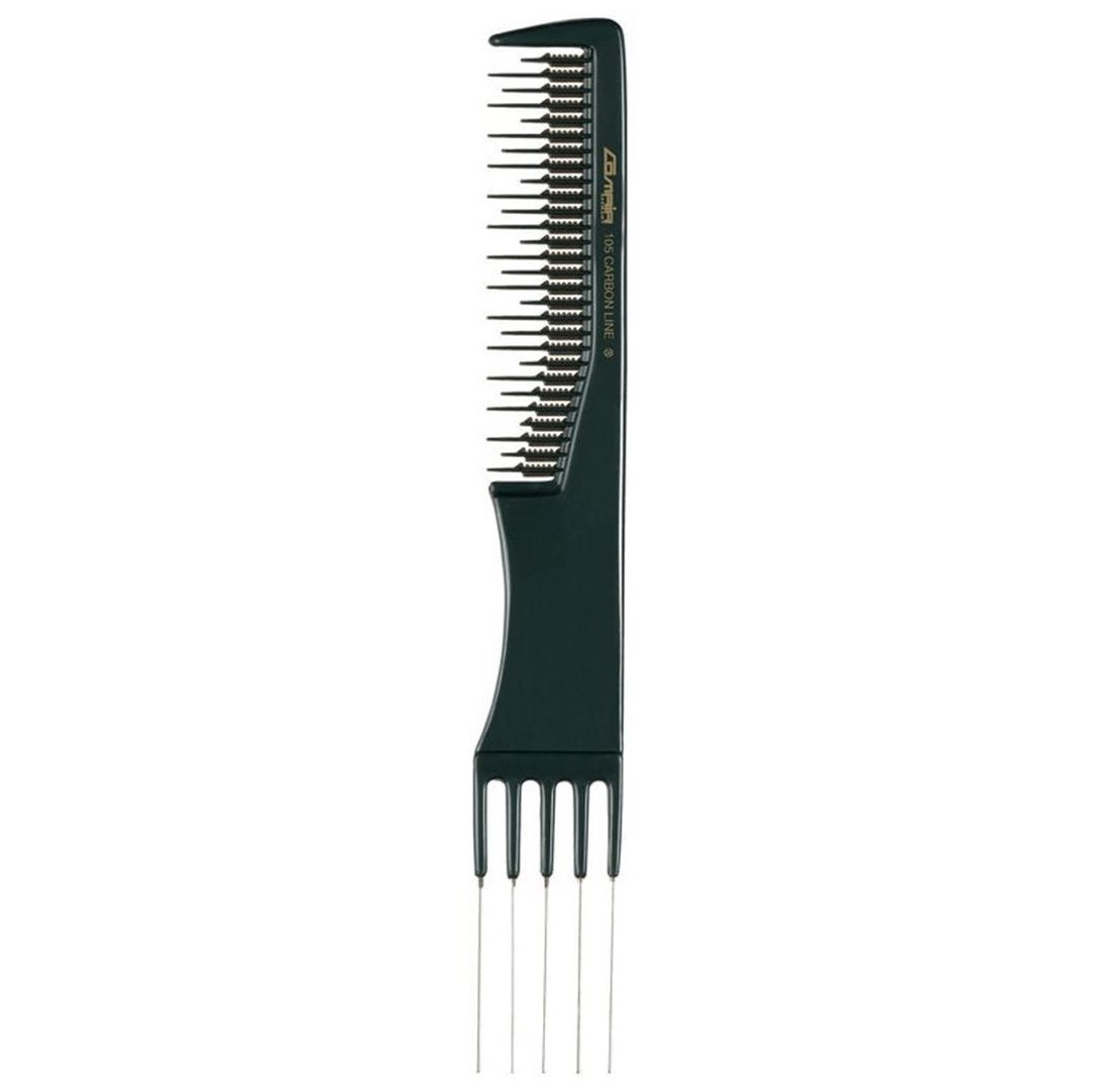 COMAIR, Расчёска-вилка для тупирования Carbon Profi Line №105, 19,5 см.