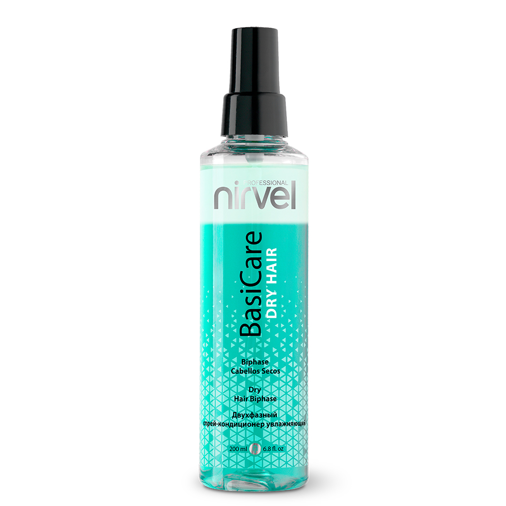 NIRVEL, Двухфазный спрей-кондиционер увлажняющий Dry Hair Biphase BasiCare, 200 мл.