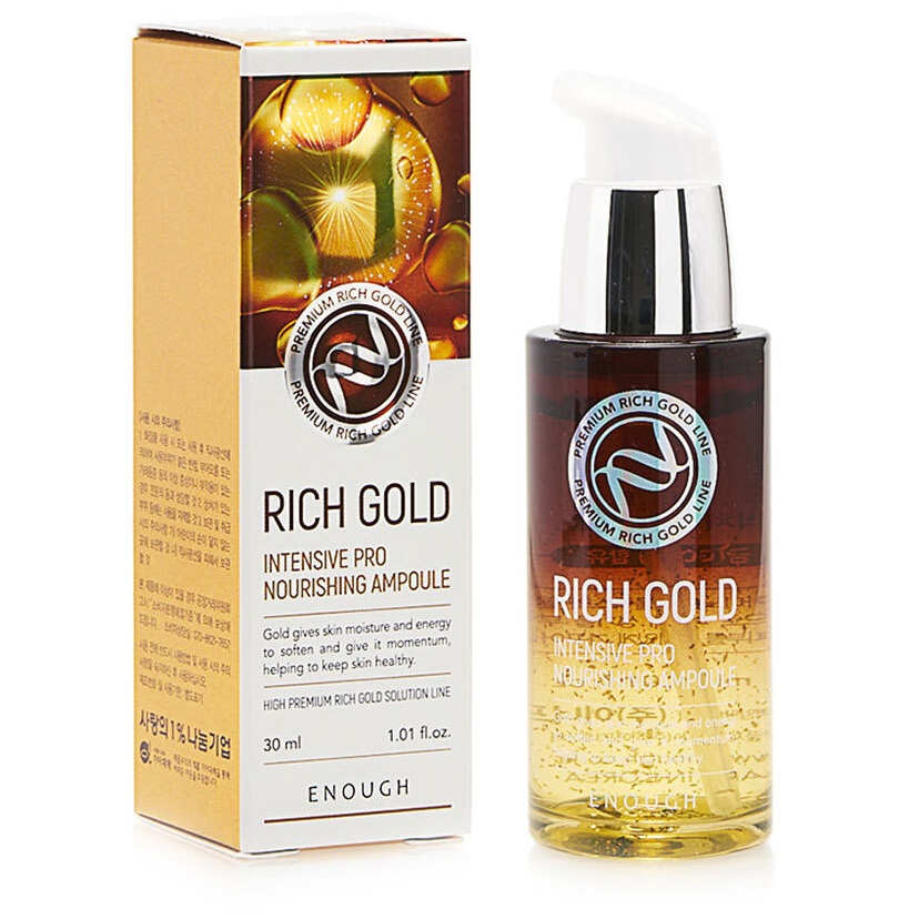 ENOUGH, Сыворотка для лица с золотом против морщин Premium Ampoule Rich Gold, 30 мл.