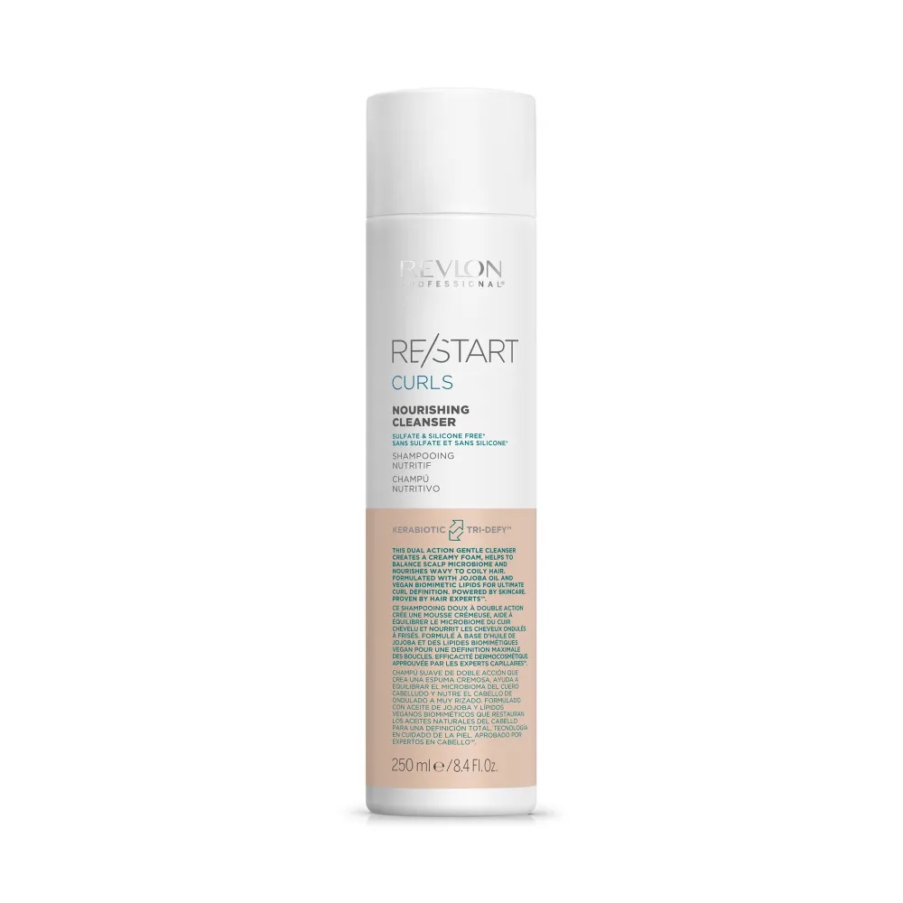 REVLON, Питательный шампунь для вьющихся волос Nourishing Cleanser Restart Curls, 250 мл.