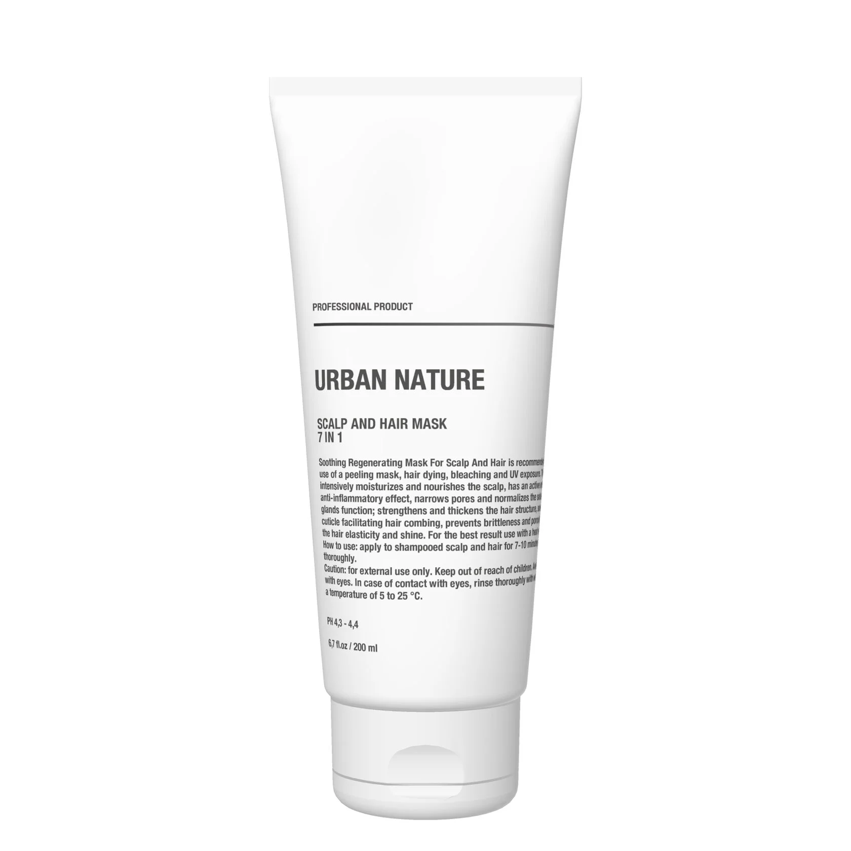 URBAN NATURE, Маска для кожи головы и волос 7 в 1 Scalp And Hair Mask 7 in 1, 200 мл.