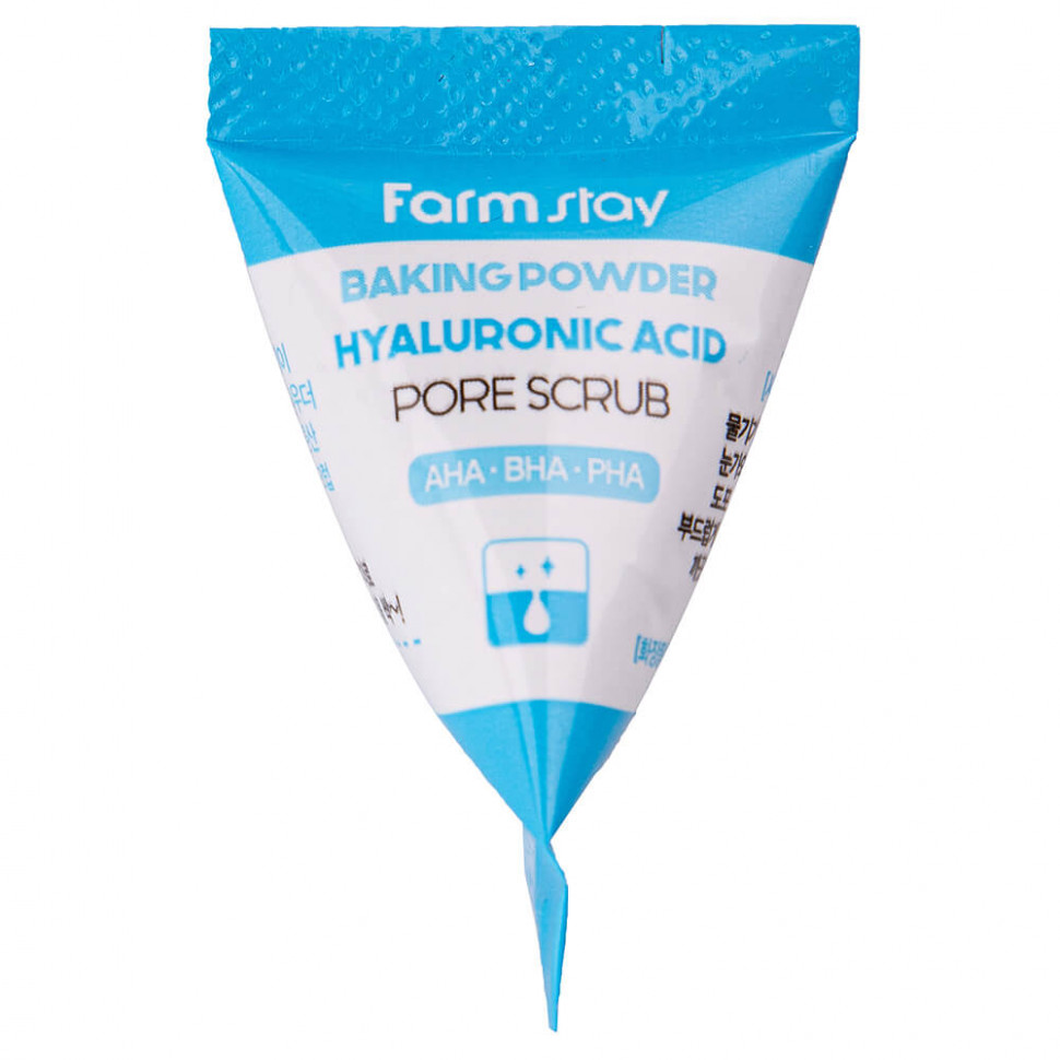 FARMSTAY, Скраб с содой и гиалуроновой кислотой для очищения пор Baking Powder Hyaluronic Acid Pore Scrub, 7 г.