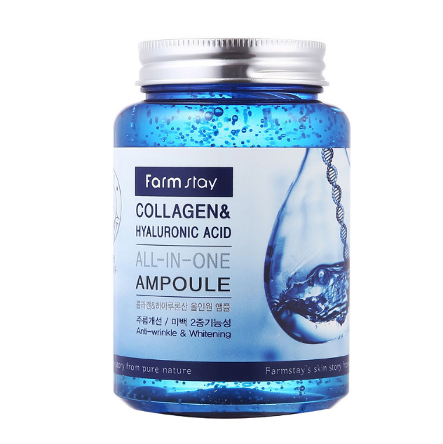 Ампульная сыворотка для лица с гиалуроновой кислотой и коллагеном Collagen & Hyaluronic Acid All-In-One Ampoule, 250 мл.