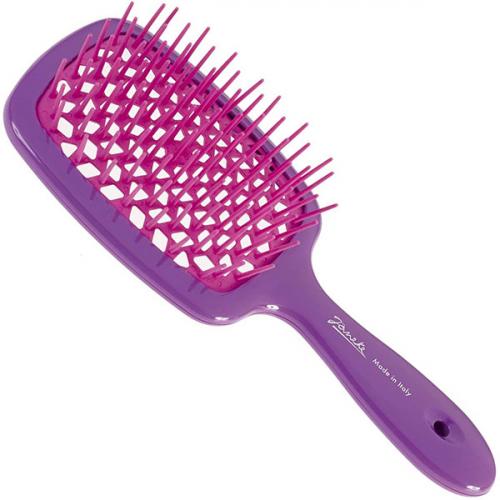 JANEKE, Щетка для волос Superbrush фиолетовая с фуксией.
