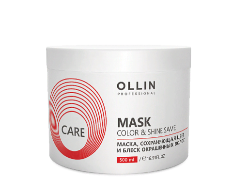 OLLIN, Маска сохраняющая цвет и блеск окрашенных волос Ollin Care, 500 мл.