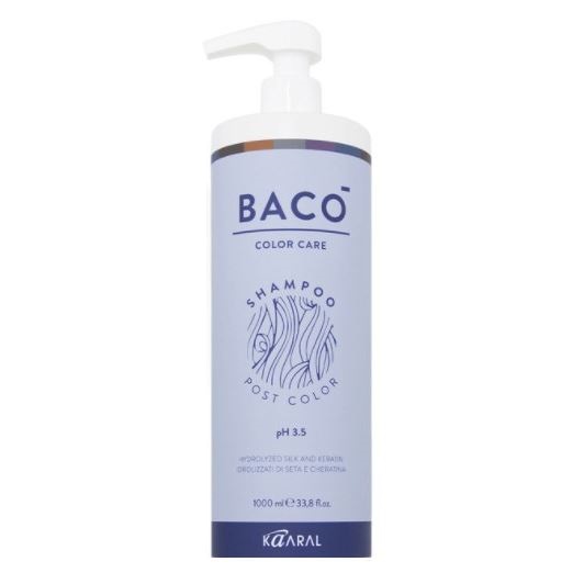 KAARAL, Шампунь-стабилизатор цвета для волос Ph 3.5 LT1 Baco Shampoo Post Color, 1000 мл.