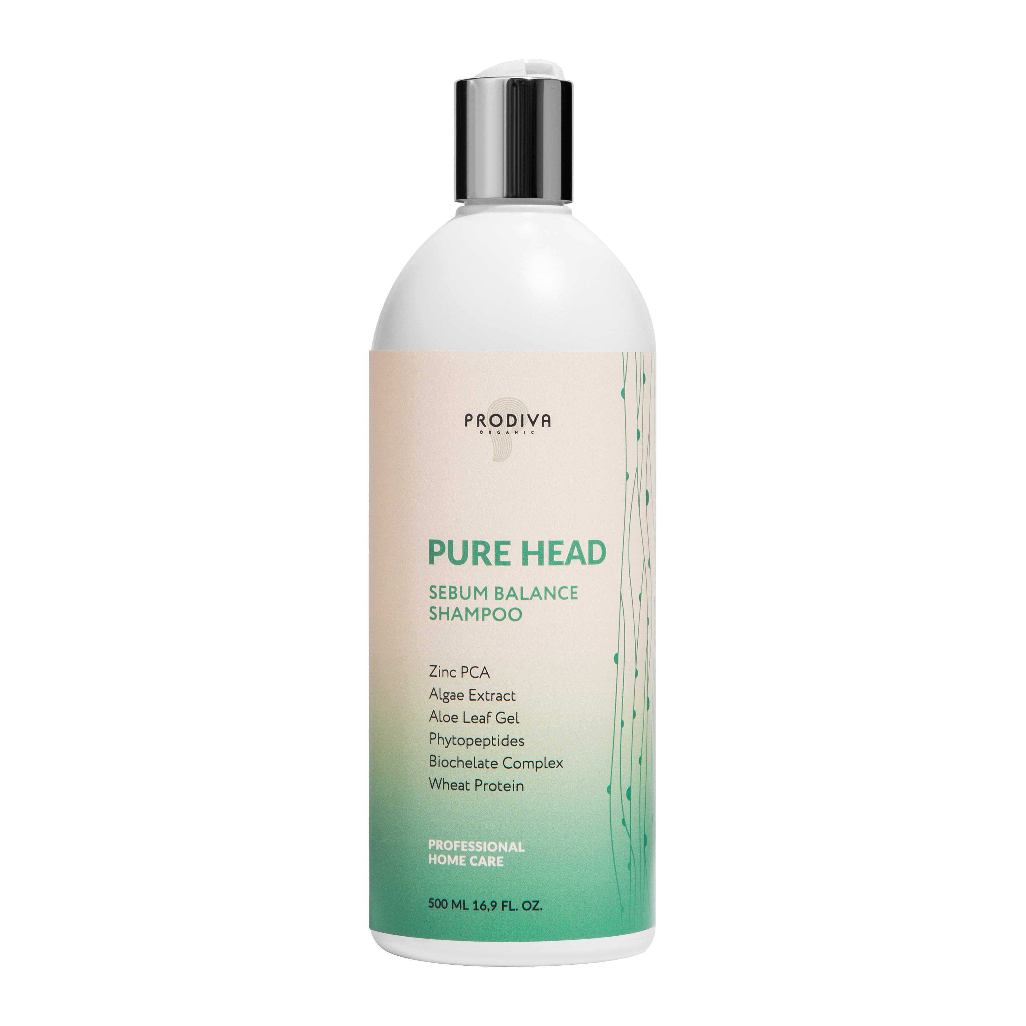 PRODIVA, Шампунь для жирной кожи головы Pure Head Sebum Balance Shampoo, 500 мл.