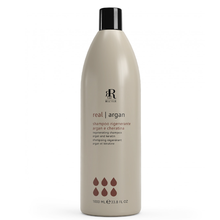 RR LINE, Восстанавливающий шампунь для волос «Аргана и кератин» Argan Star, 1000 мл.