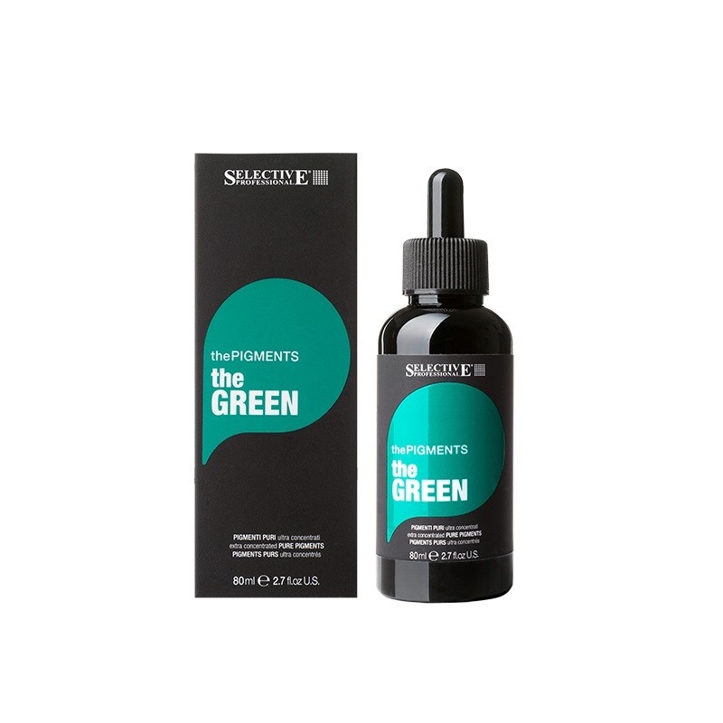 SELECTIVE, Ультраконцентрированные чистые пигменты для окрашивания волос The Pigments Green, 80 мл.