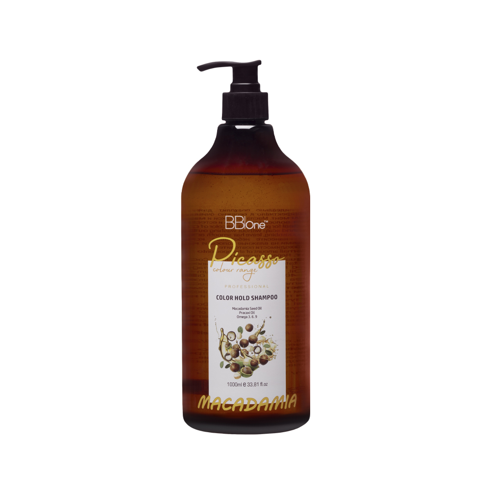 BB ONE, Шампунь для волос Picasso Macadamia Color Hold Shampoo, 1000 мл.