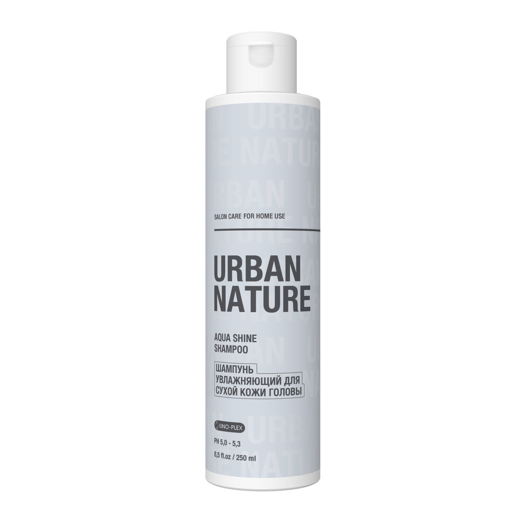 URBAN NATURE, Увлажняющий шампунь для сухой кожи головы Aqua Shine Shampoo, 250 мл.