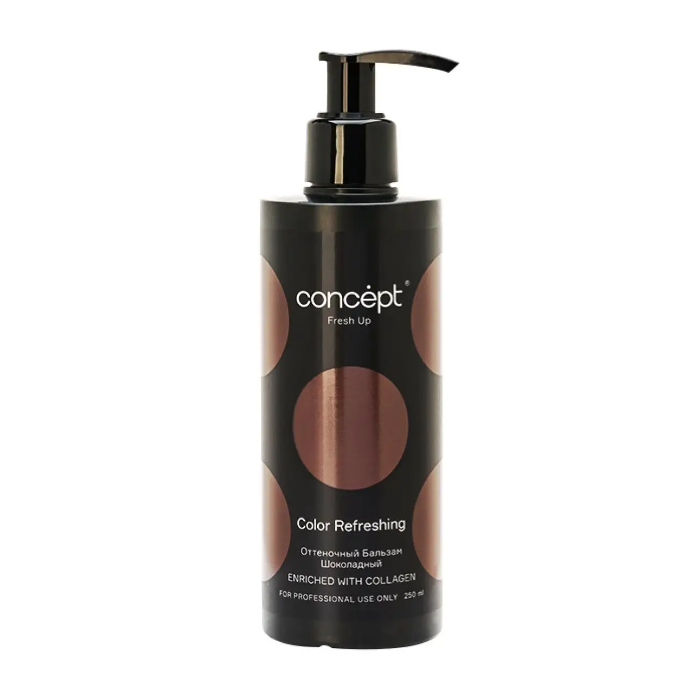 CONCEPT, Оттеночный бальзам для волос с коллагеном шоколадный Color Refreshing Fresh Up, 250 мл.
