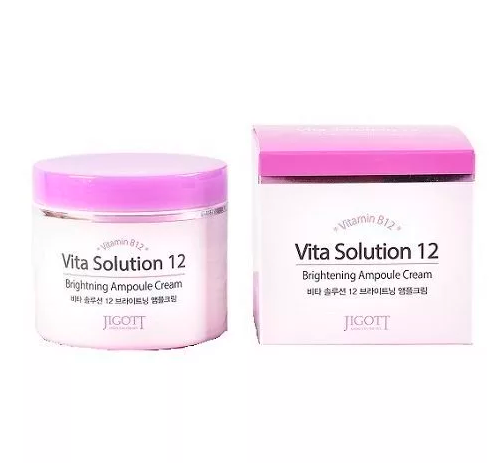 JIGOTT, Ампульный крем для лица Vita Solution 12 Brightening Ampoule Cream, 100 мл.