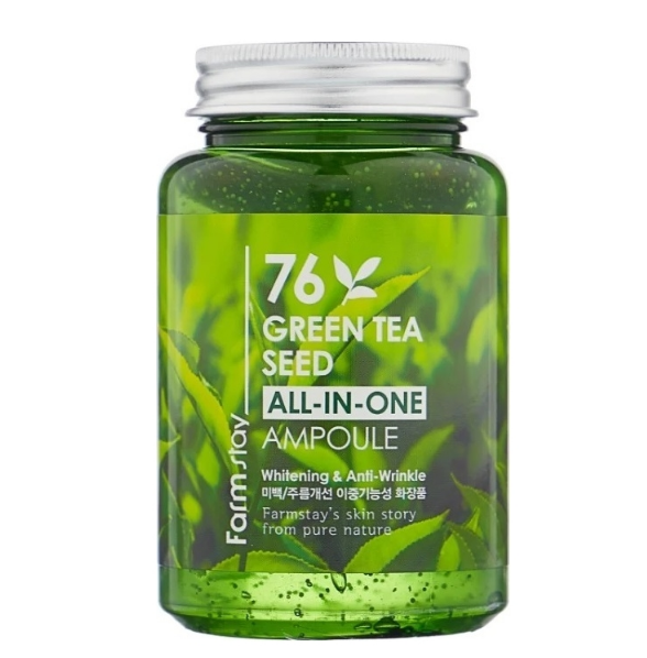 Многофункциональная ампульная сыворотка с семенами зеленого чая 76 Green Tea Seed All-in-One Ampoule, 250 мл.
