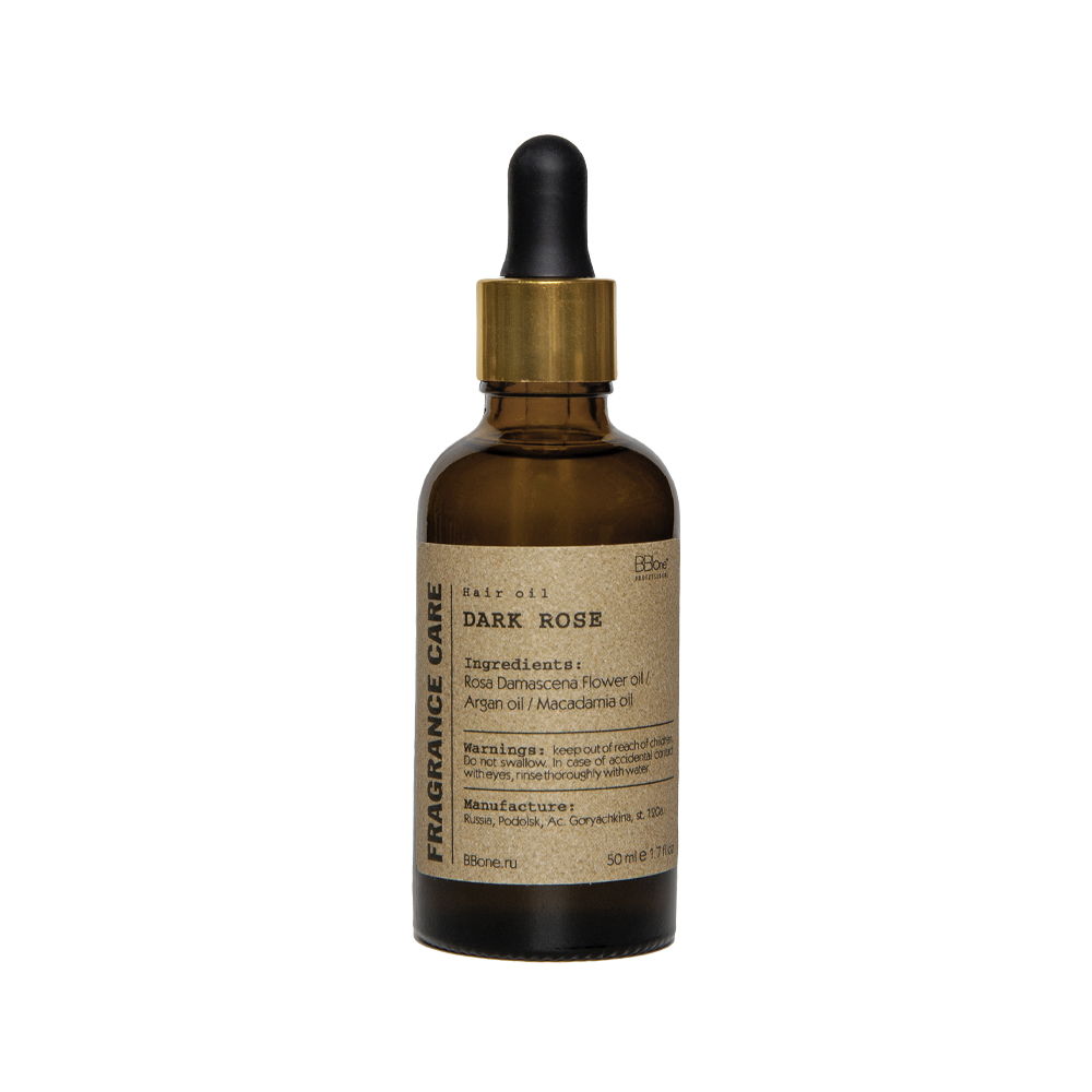BB ONE, Парфюмированное масло для волос Hair Oil Dark Rose Fragrance Care, 50 мл.