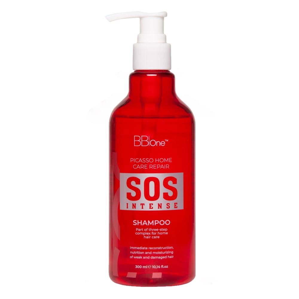 BB ONE, Шампунь для волос Sos Intense Shampoo Picasso Home Care Repair, 300 мл.