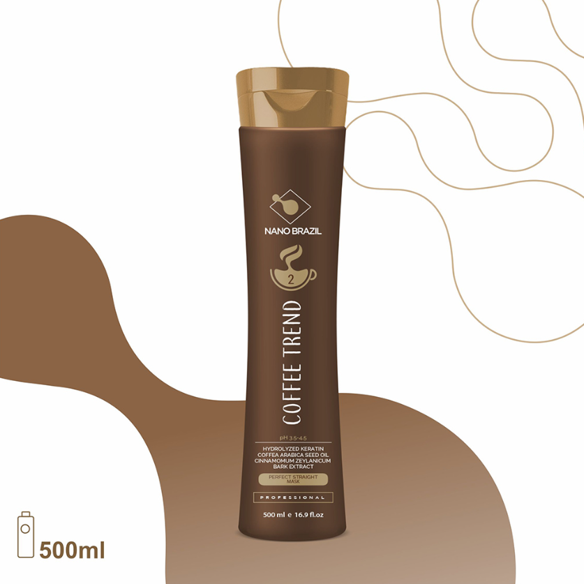 NANO BRAZIL, Маска для волос Шаг 2 COFFEE TREND Perfect Straight Mask, 500 мл.