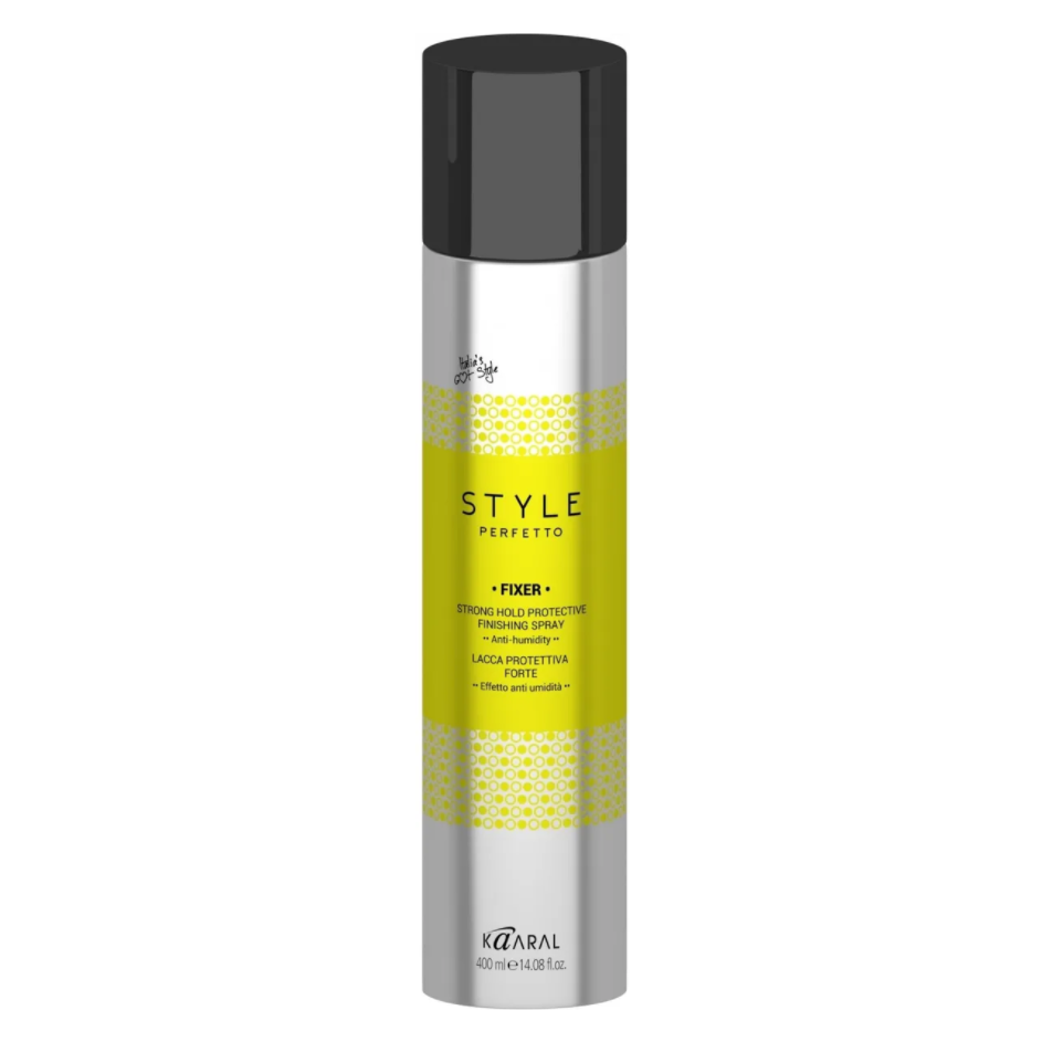 KAARAL, Защитный лак для волос сильной фиксации Style Perfetto Fixer Strong Hold Protective Finishing Spray, 400 мл.