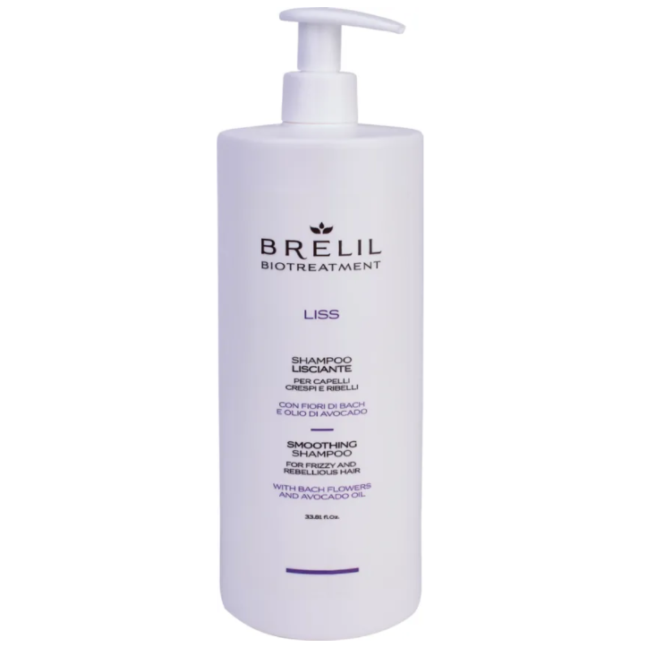BRELIL, Разглаживающий шампунь для волос Biotreatment Liss, 1000 мл.