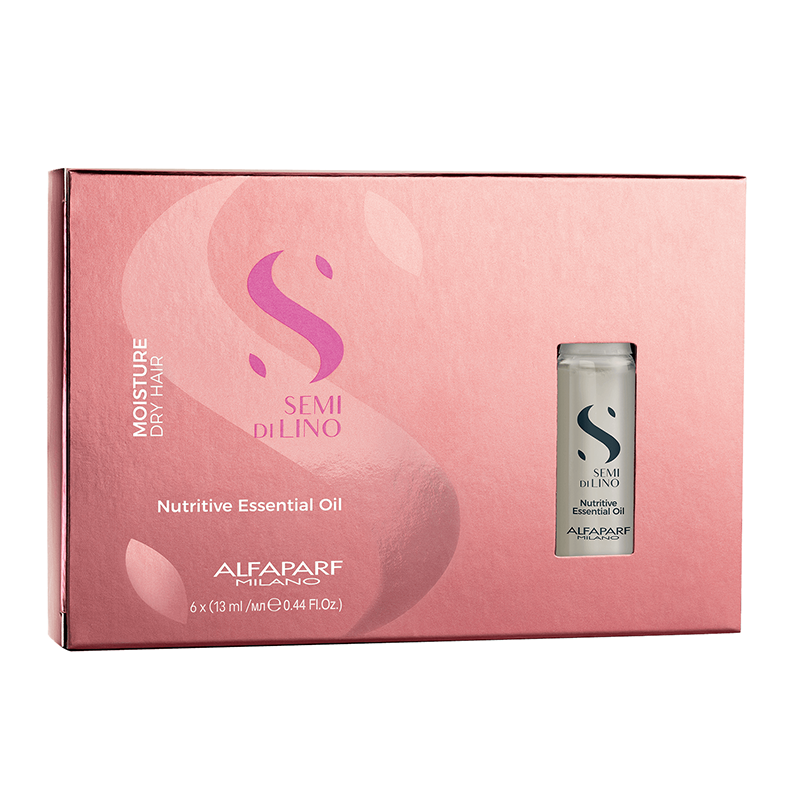 ALFAPARF MILANO, Масло увлажняющее для питания сухих волос Semi Di Lino Moisture, 6*13 мл.