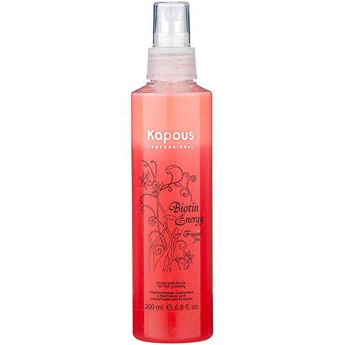 KAPOUS, Укрепляющая сыворотка для волос с биотином Biotin Energy, 200 мл.