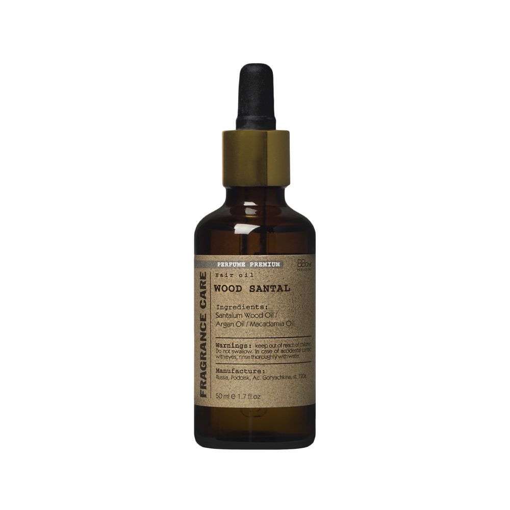 BB ONE, Парфюмированное масло для волос Hair Oil Wood Santal Fragrance Care, 50 мл.