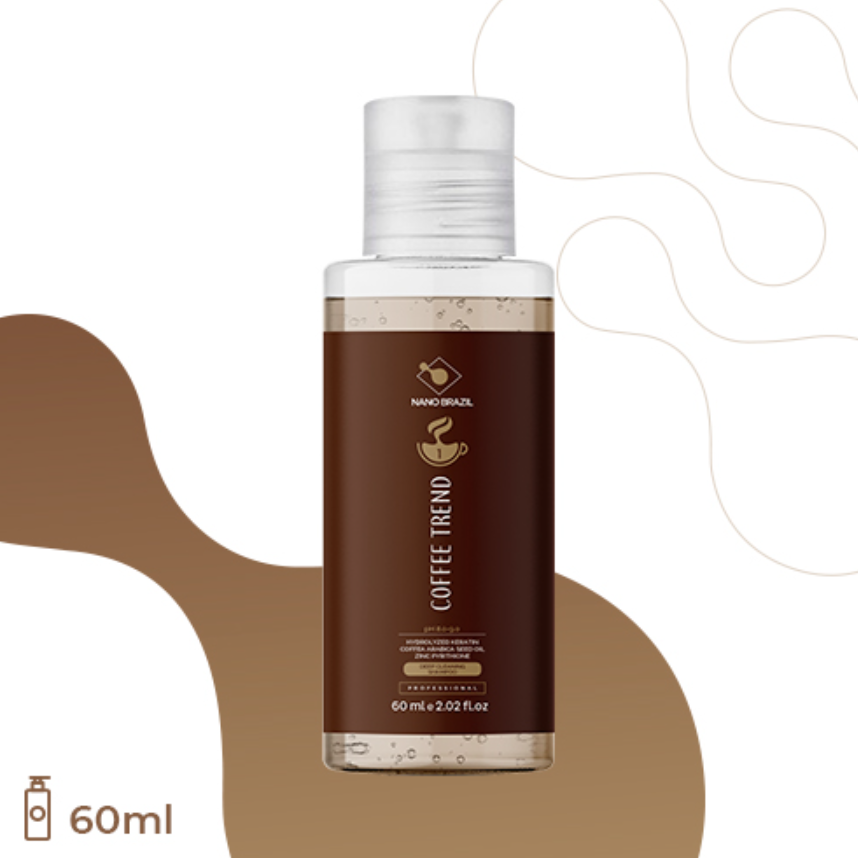 NANO BRAZIL, Шампунь для волос Шаг 1 COFFEE TREND Deep Cleaning Shampoo, 60 мл.