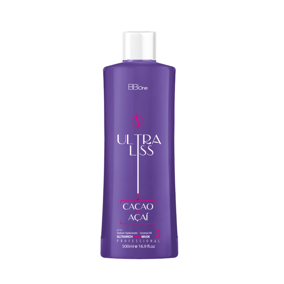 BB ONE, Маска Шаг 3 Ultra Liss Ultra Rich Cacao & Acai, 500 мл.