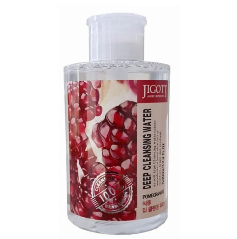 JIGOTT, Очищающая вода с экстрактом граната Deep Cleansing Water Pomegranate, 530 мл.