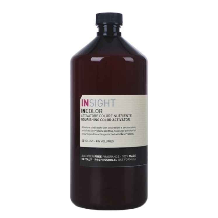 INSIGHT, Протеиновый активатор для окрашивания и обесцвечивания волос Incolor Attivatore Colore Nutriente 6%, 900 мл.